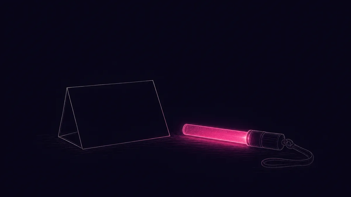 たたまれたチケットと光るペンライト